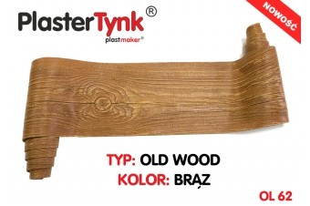 Elastyczna deska elewacyjna PLASTERTYNK Old Wood  " brąz " OL 62  21x240cm